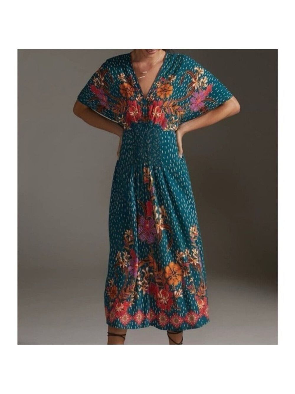 Bl-nk The Tatiana Kaftan in Green One Size